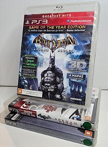 KIT JOGOS PS3 - BATMAN COLEÇÃO ARKHAM - USADOS