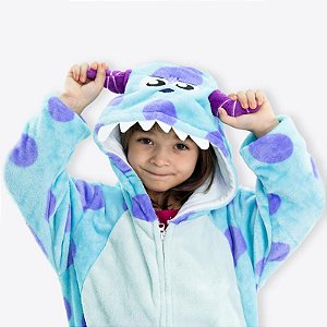 MACACÃO KIGURUMI INFANTIL SULLEY -  DE 7 A 8 ANOS