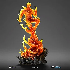 ESTÁTUA HUMAN TORCH - FANTASTIC FOUR - 1/10 - IRON STUDIOS