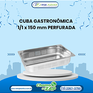 CUBA GASTRONÔMICA GN 1/1 x 150 mm PERFURADA