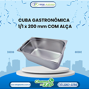 CUBA GASTRONÔMICA GN 1/1 x 200 mm COM ALÇA