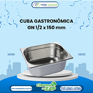 CUBA GASTRONÔMICA GN 1/2 x 150 mm