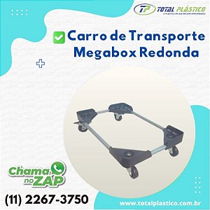 Carrinho de Transporte para Caixas Térmicas Megabox Redonda