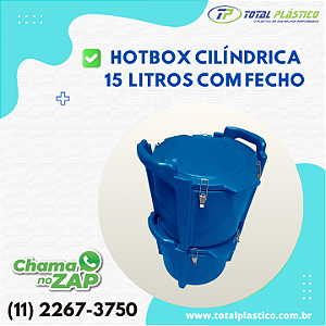 HOTBOX CILÍNDRICA 15 LITROS COM FECHO METÁLICO