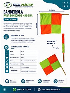 Bandeirola para Boneco de Madeira 60 x 45 cm