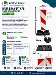 Barreira Vertical com Base de Borracha 25 kg