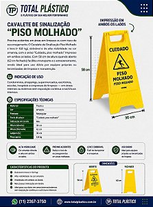 Cavalete de Sinalização Piso Molhado 58 cm