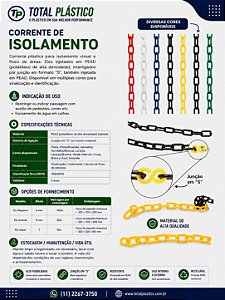 Corrente Plástica para Isolamento