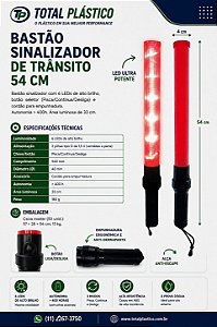 Bastão Sinalizador de Trânsito LED 54 cm