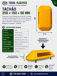 Tachão Viário 250 x 150 x 50 mm