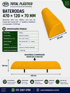 Bate-Roda Viário 470 x 120 x 70 mm
