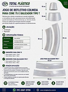Jogo de Refletivo Colmeia para Cone 75 cm