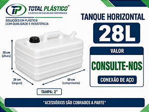 Tanque para Óleo Diesel Horizontal 28 Litros