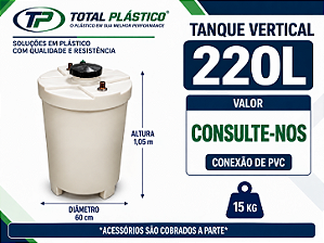 Tanque para Óleo Diesel Vertical 220 Litros