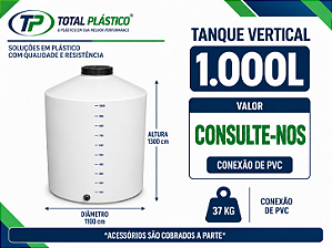 Tanque para Óleo Diesel Vertical 1.000 Litros