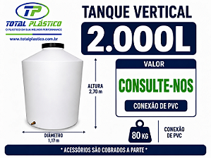 Tanque para Óleo Diesel Vertical 2.000 Litros