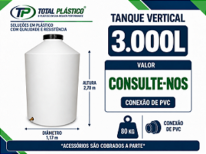 Tanque para Óleo Diesel Vertical 3.000 Litros
