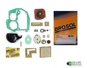 Kit de Reparos Original Brosol Carburador Brosol 3E Opala Caravan Álcool