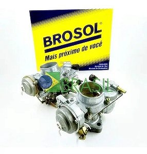 Par de Carburadores Novos Originais Brosol Modelo Solex H 32 PDSI 2/3 Kombi 1600 Gasolina