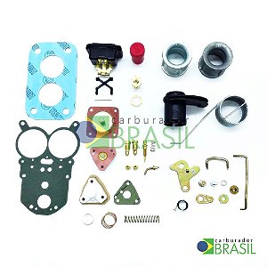 Kit de Reparos Parcial com Venturis e Articulação do Afogador para Carburador Solex H 34 SEIE Opala Caravan Utilitários