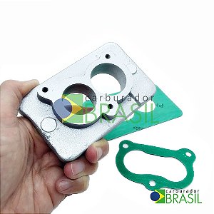 Base Flange de Adaptação de Quatro para Três Furos Carburador Brosol 2E 3E