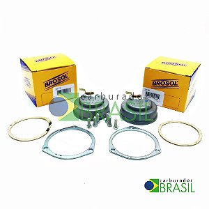 Kit de Tampas com Resistência para Afogador Automático Carburadores Solex H 32 PDSI 2/3 VW Fusca Brasília Kombi Variant TL Karmann ghia