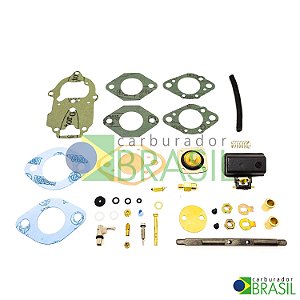 Kit de Reparos Completo para Carburador Weber 190 com Came de Plástico Linha Fiat Uno Prêmio Elba