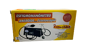Estetoscópio com Esfigmomanômetro Aneróide - PREMIUM