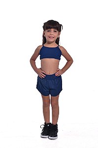 Top Lotus Infantil Azul Marinho