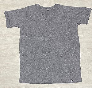 Camisa masculina slim triple under mini cinza claro