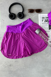 Short Fitness Sobreposto em Tactel Cós em Trilobal