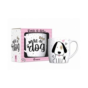 CANECA PORCELANA URBAN 300 ML MÃE DE DOG 12112 BRASFOOT (6114)