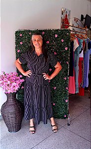 VESTIDO PRETO LISTRAS