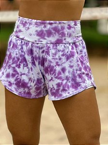 Shorts Fluity Tie Dye Lilás