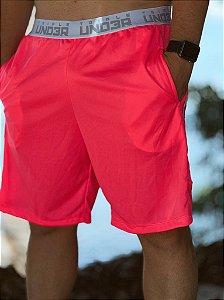 Bermuda Box Duas Cores Rosa Neon e Branco