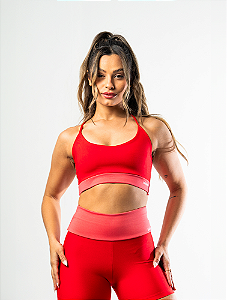 Shorts Duo Salmão e Vermelho