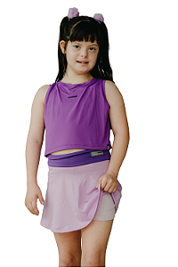 Cropped Basic Infantil Roxa Triple Under