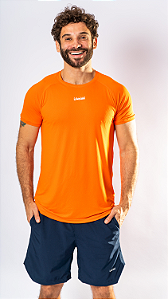 Camisa Masculina Slim Laranja Triple Under Mini Central