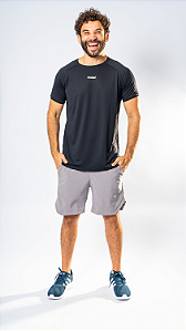 Camisa Masculina Slim Preta Triple Under Mini Central