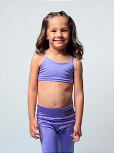Top Lotus Infantil Shine Lilás