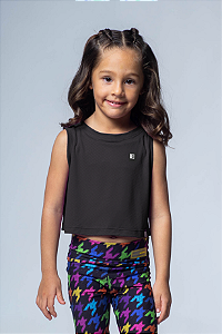 Cropped Basic Infantil Preto