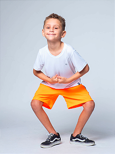Bermuda Box Infantil Laranja Neon