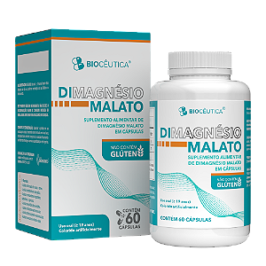 Suplemento Alimentar de DIMAGNÉSIO MALATO - 300mg - 60 Cápsulas