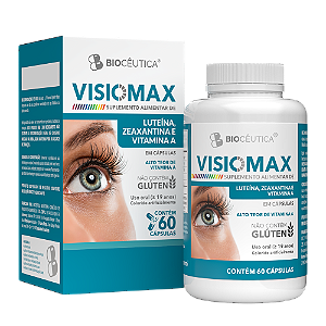 Suplemente Alimentar Visiomax de Luteina, Zeaxantia e Vitamina A - 60 Cápsulas