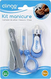 Kit Manicure Clingo Azul