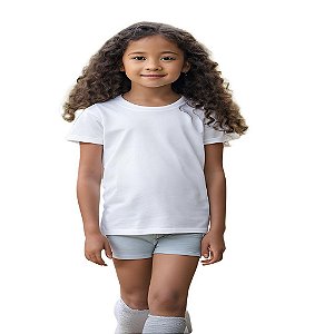 camiseta branca lisa unissex 100% algodão macia manga curta tamanhos 2 a 16
