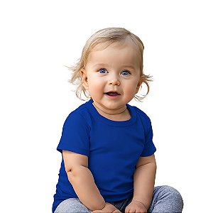 camiseta azul royal infantil lisa unissex 100% algodão suave macia nos tamanhos 2 a 16