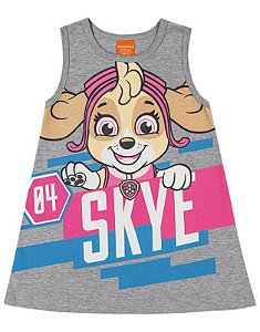 vestido patrulha canina infantil skye nickelodeon mescla 1 ano