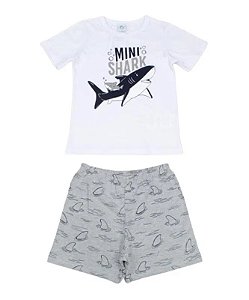 pijama tubarão infantil bebê branco 3 anos
