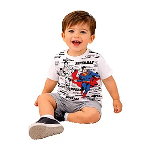 camiseta bebê menino superman estilo quadrinho malha algodão várias cores tamanho 2 anos